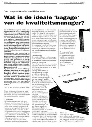 Wat is de ideale 'bagage' van de kwaliteitsmanager?