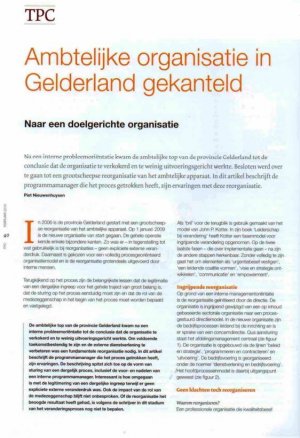 Ambtelijke organisatie in Gelderland gekanteld