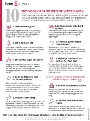 10 tips voor organiseren op vertrouwen